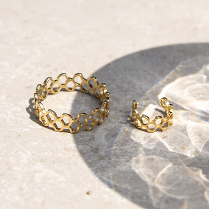 Fish Scale Ear Cuff Gold