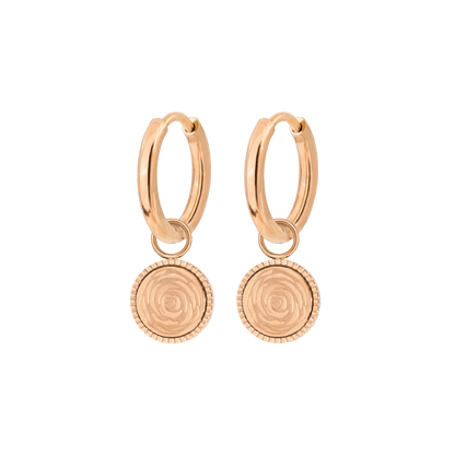 Eternal Summer Rose Hoop Set Small Roségold