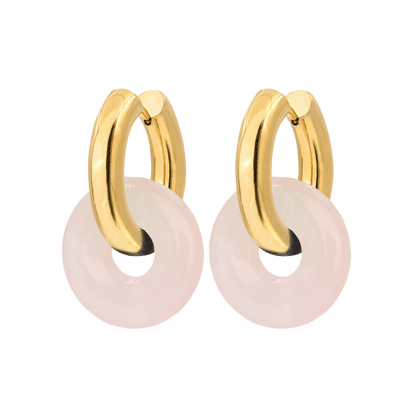 Quartz Chunky Hoopies Medium Gold