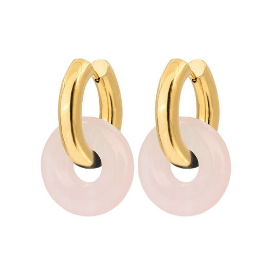 Quartz Chunky Hoopies Medium Gold