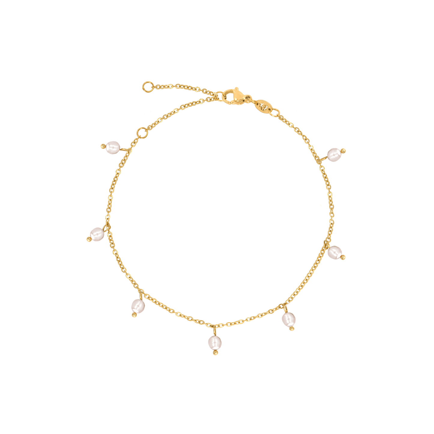 Shiny Pearls Bracelet Gold