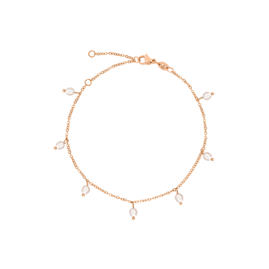 Shiny Pearls Bracelet Roségold