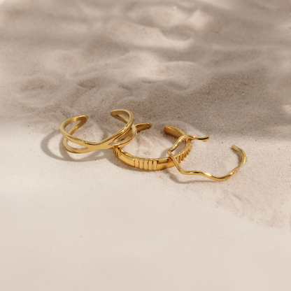 It Comes in Waves Toe Ring Gold