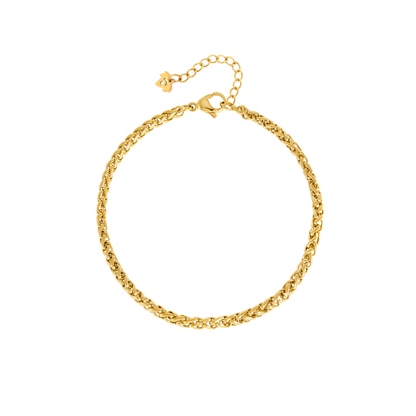 Braid Chain Bracelet Gold