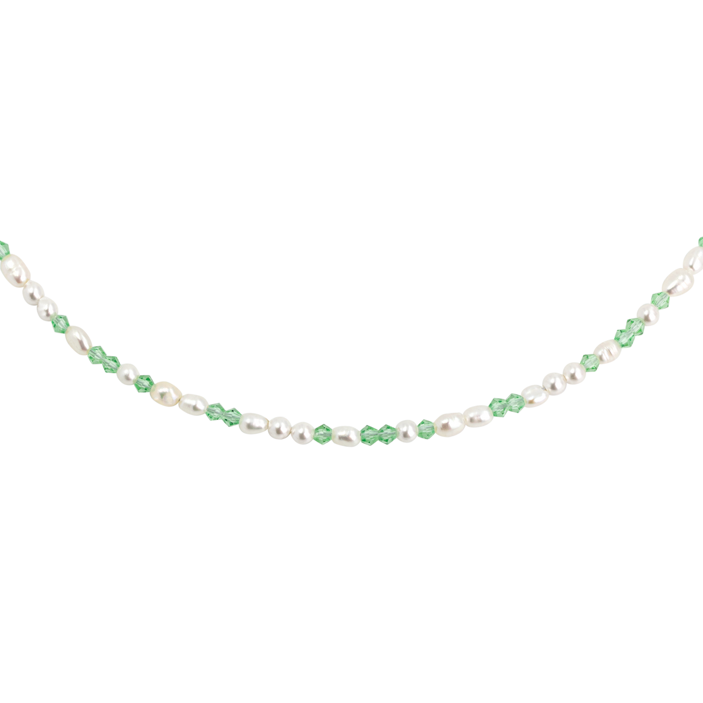 Perlita Verde Necklace Silber