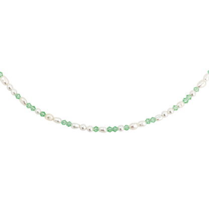 Perlita Verde Necklace Silber