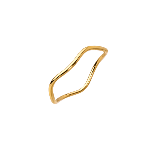 Slim Wave Ring Gold