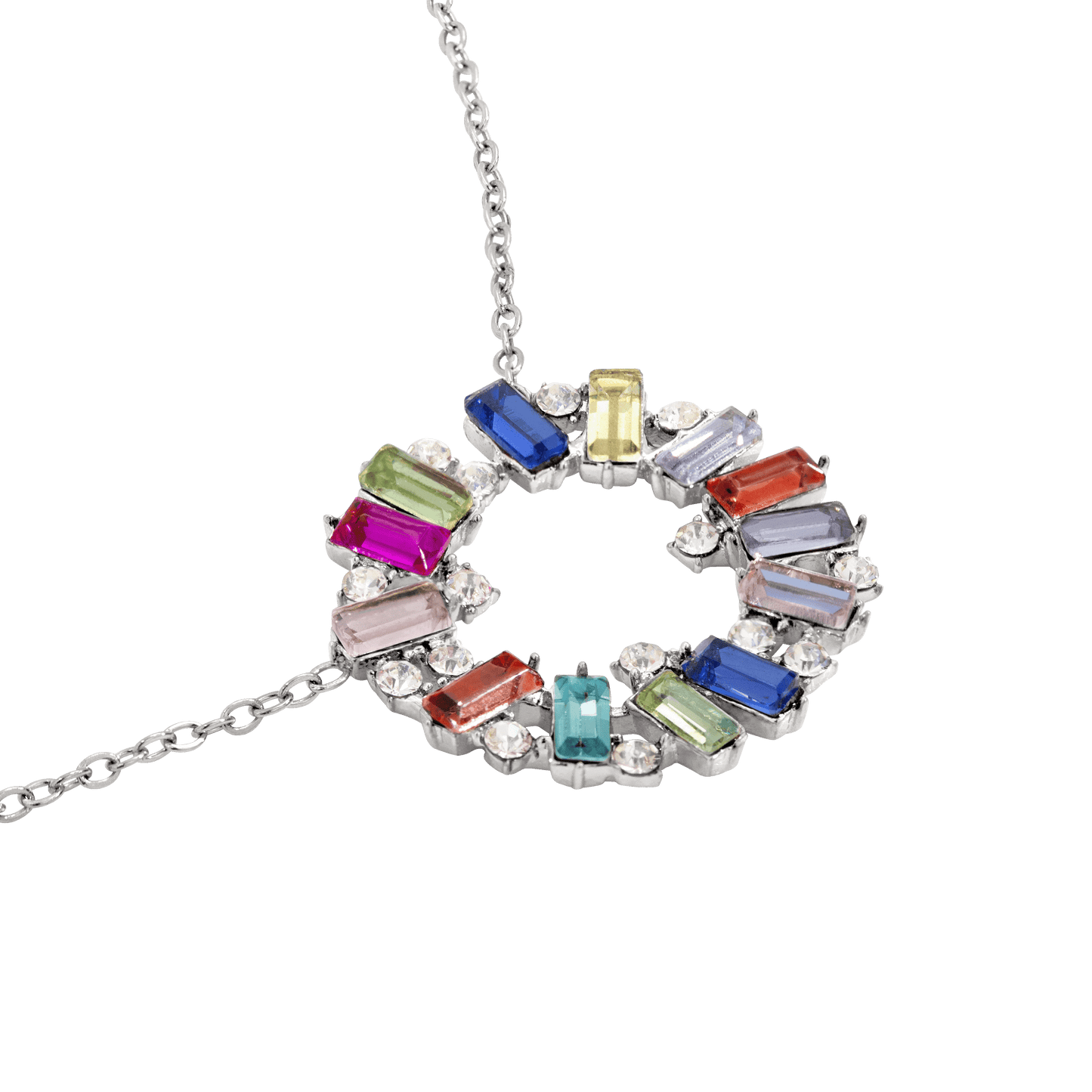 Rainbow Loop Necklace Silber