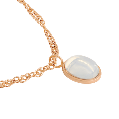 Oval Pendant Necklace Roségold