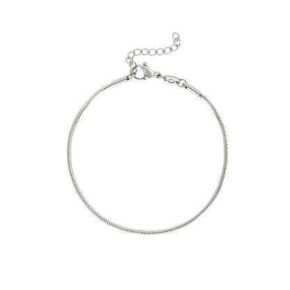 Round Snake Bracelet Silber