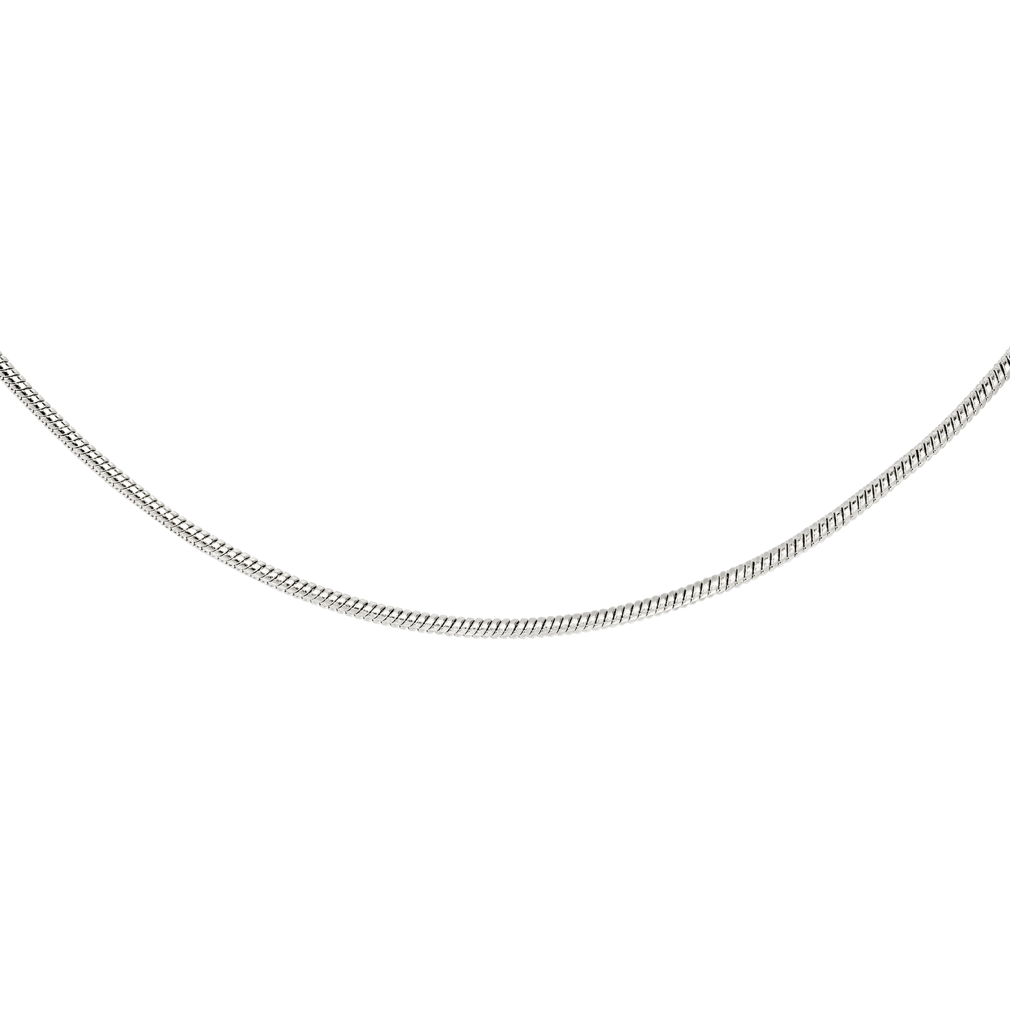 Round Snake Necklace Silber