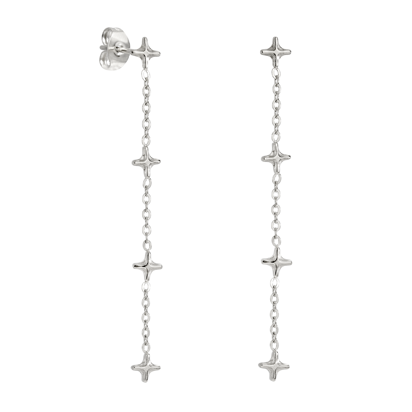 Starburst Studs Silber