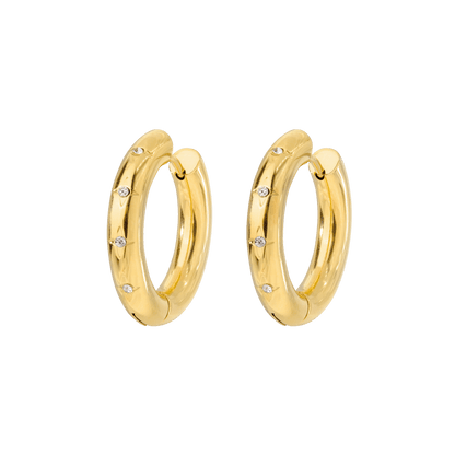 Cute Stargaze Hoops Medium Gold