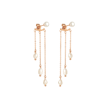 Annas Sparkle Pearl Studs Roségold