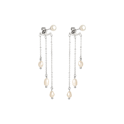 Annas Sparkle Pearl Studs Silber