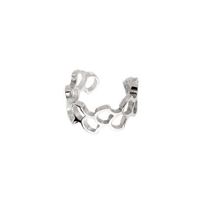 Fish Scale Ear Cuff Silber