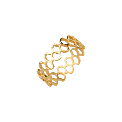 Fish Scale Ring Gold