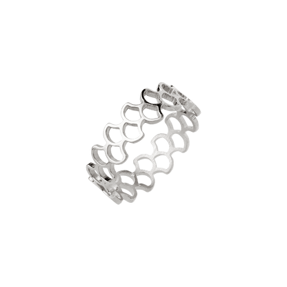 Fish Scale Ring Silber