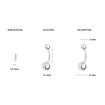 Basic Bellybutton Piercing Silber