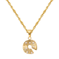 Sparkling Donut Necklace Gold