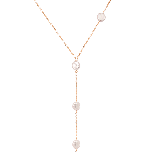Timeless Pearl Y-Necklace Roségold