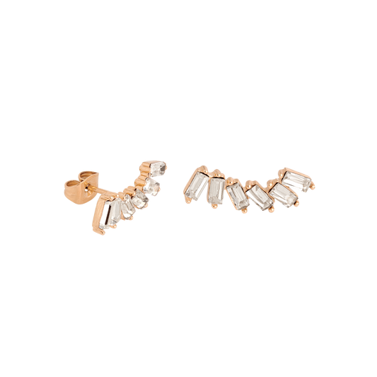 Glam Earclimber Studs Roségold