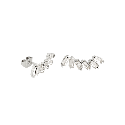 Glam Earclimber Studs Silber