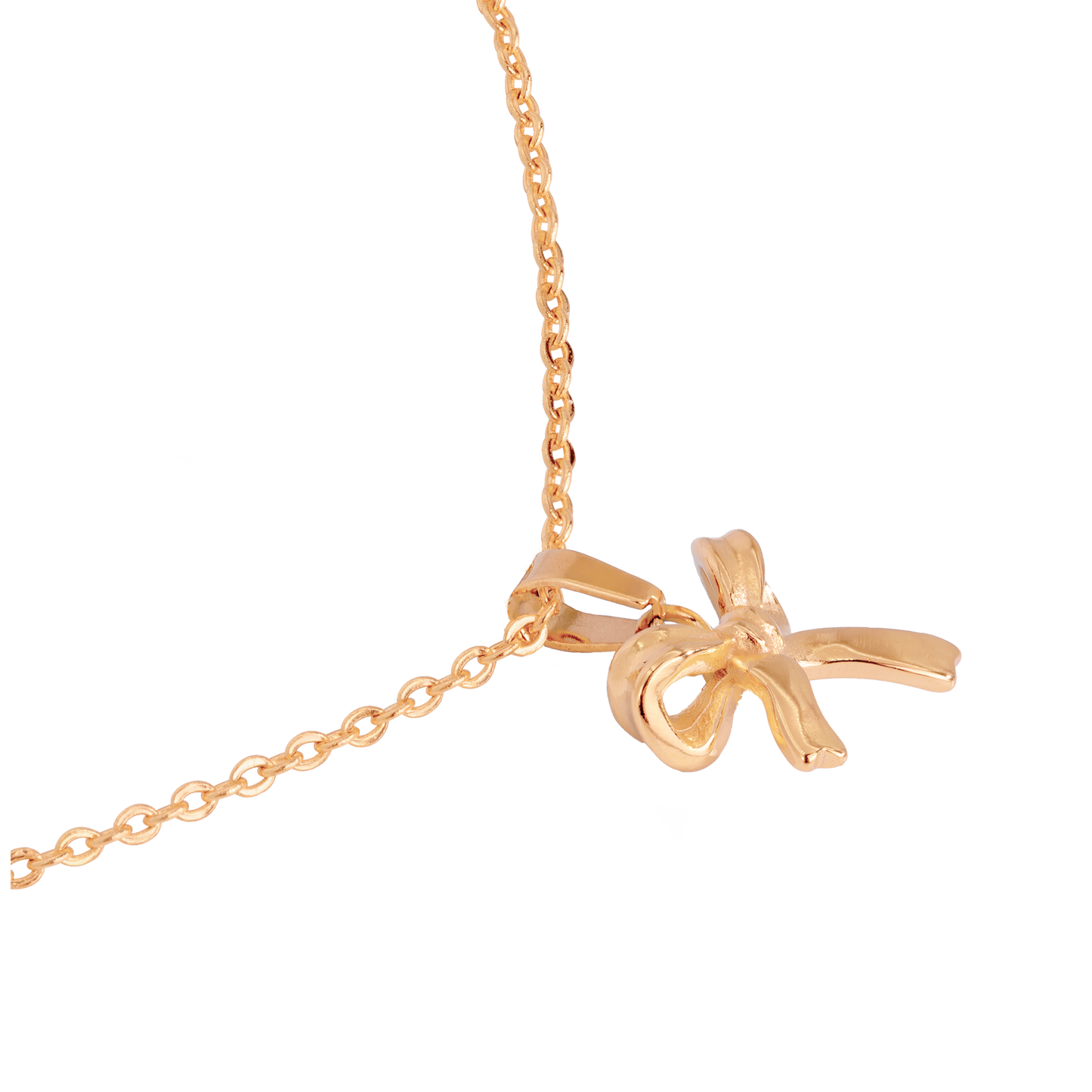Pretty Ribbon Necklace Roségold