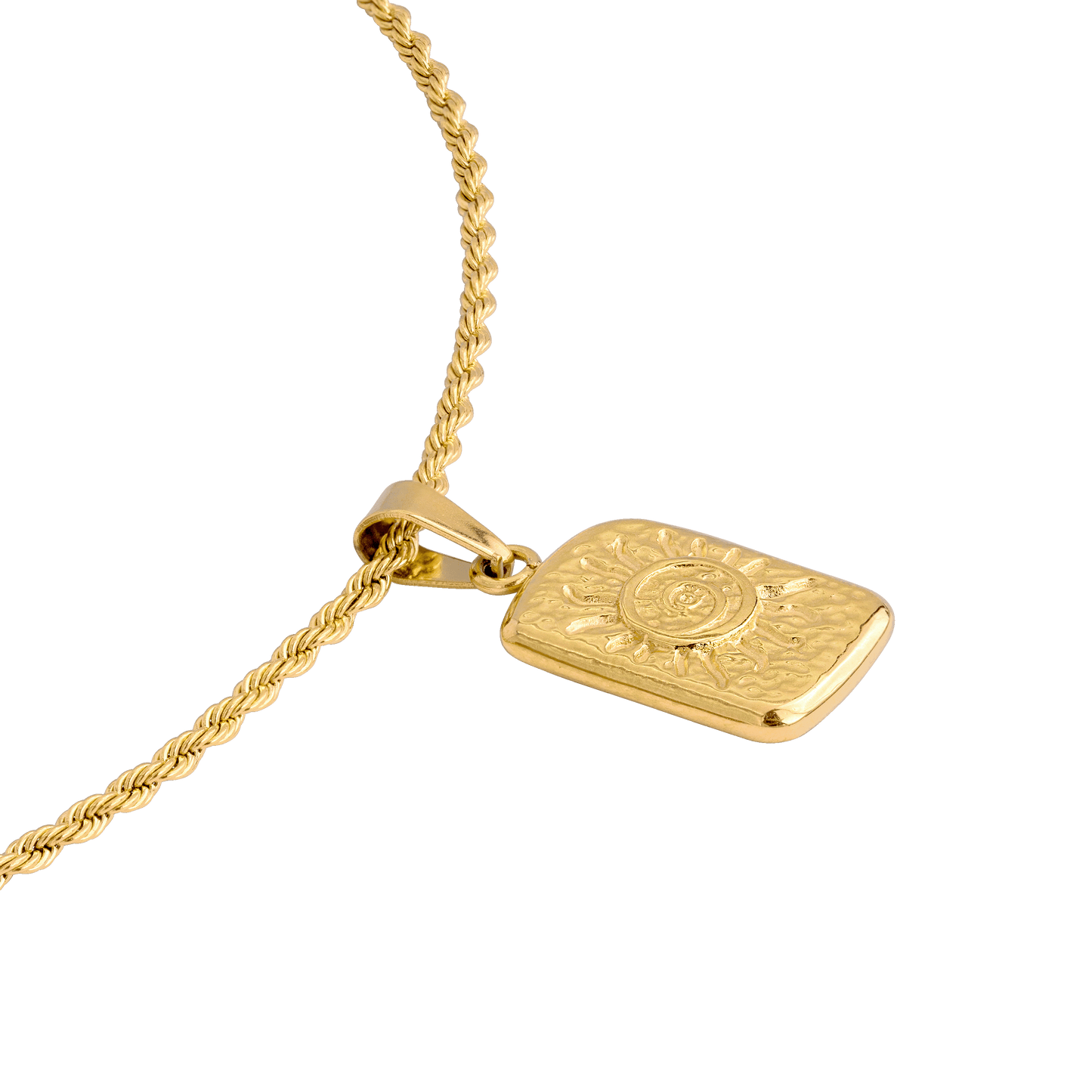 Sun Lover Pendant Necklace Gold