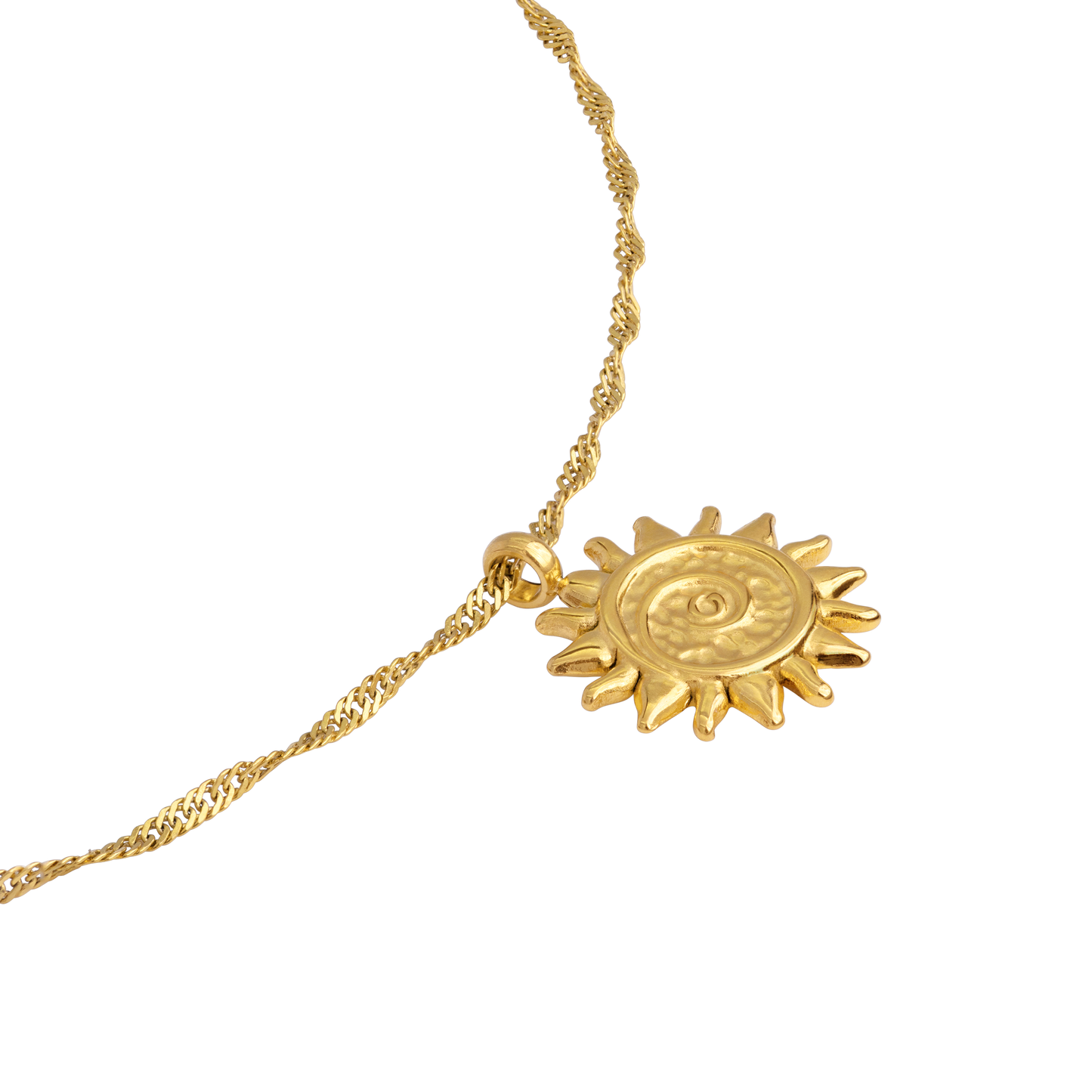 Sunny Swirl Necklace Gold