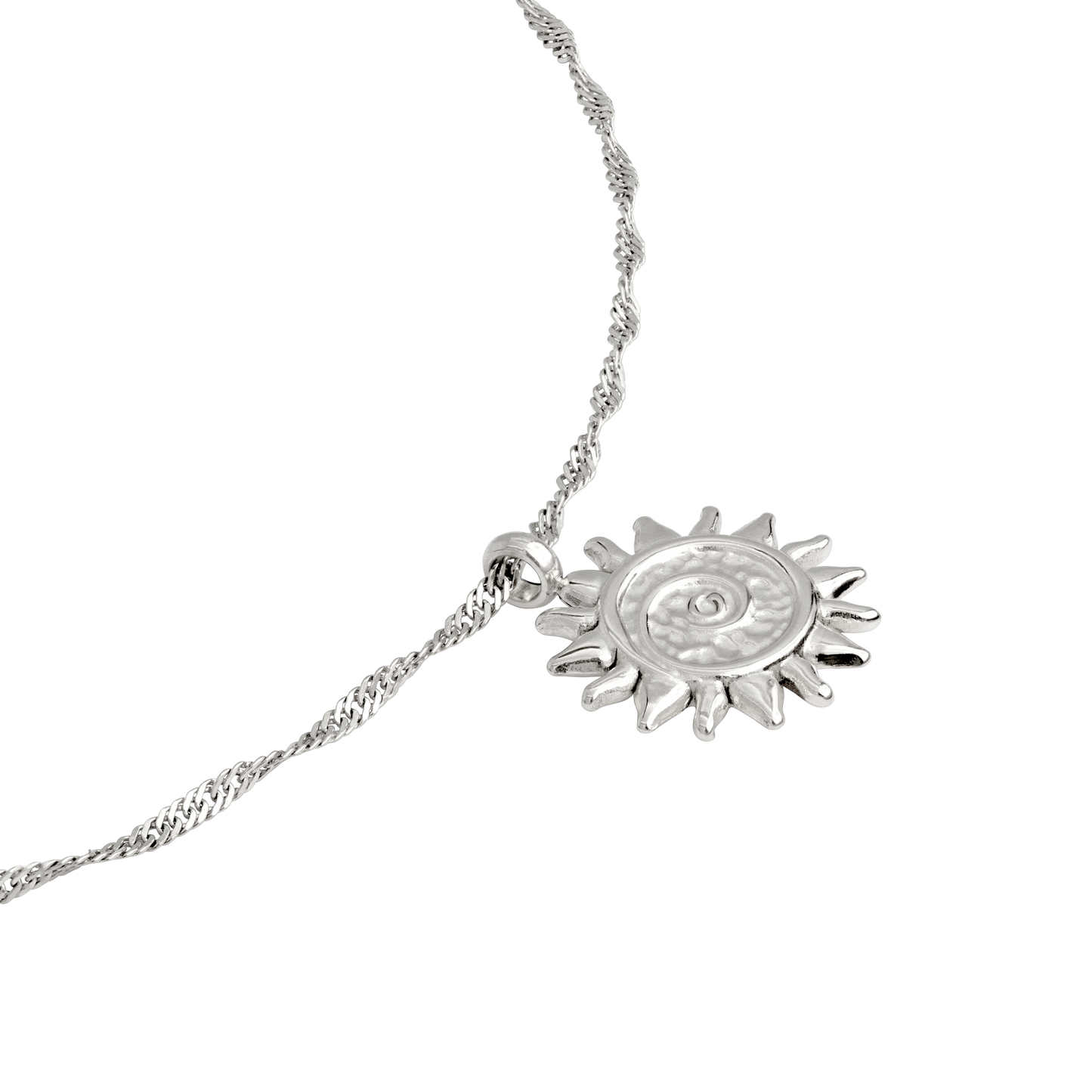 Sunny Swirl Necklace Silber