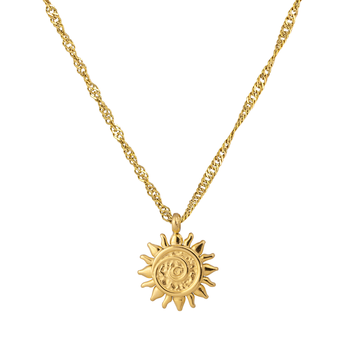 Sunny Swirl Necklace Gold