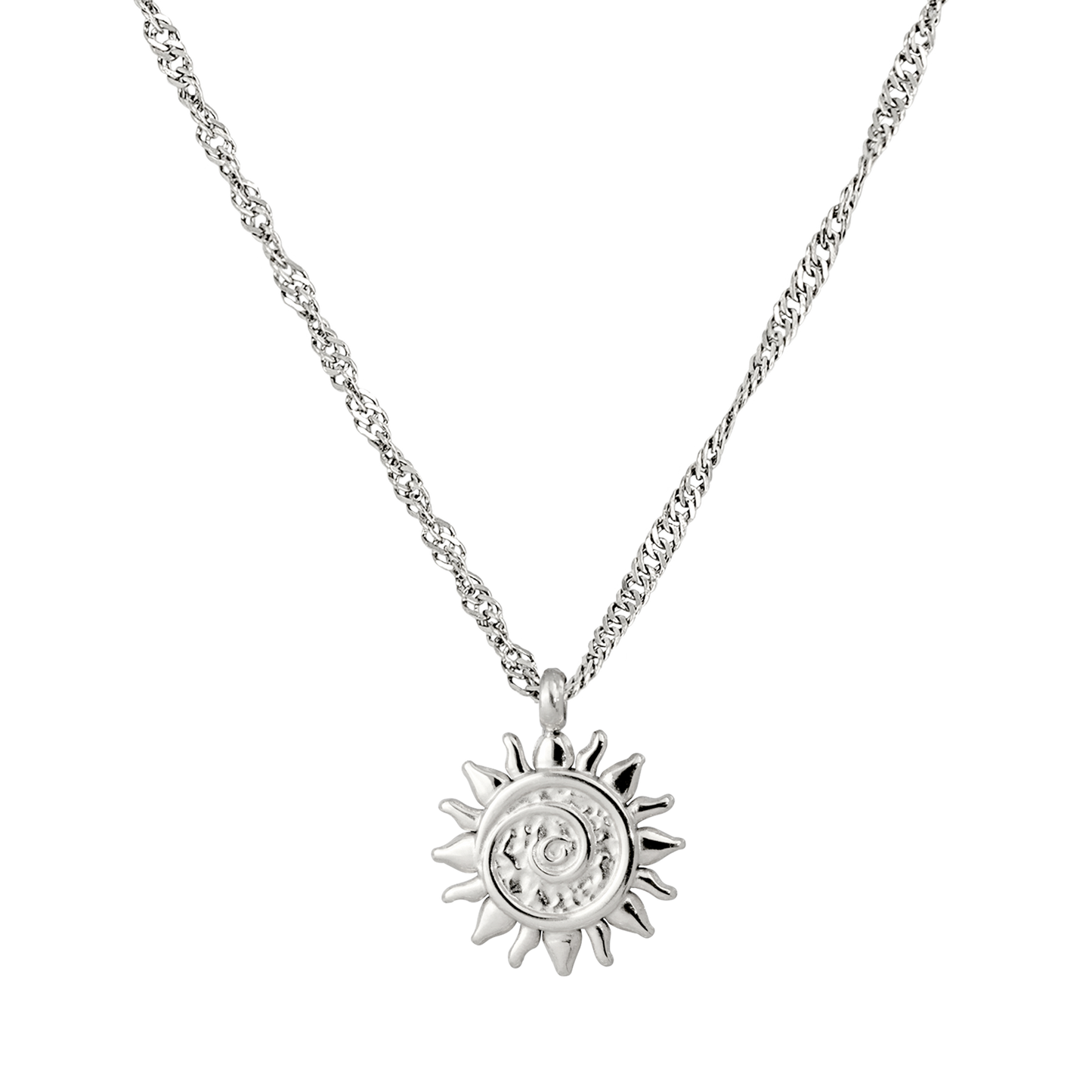 Sunny Swirl Necklace Silber