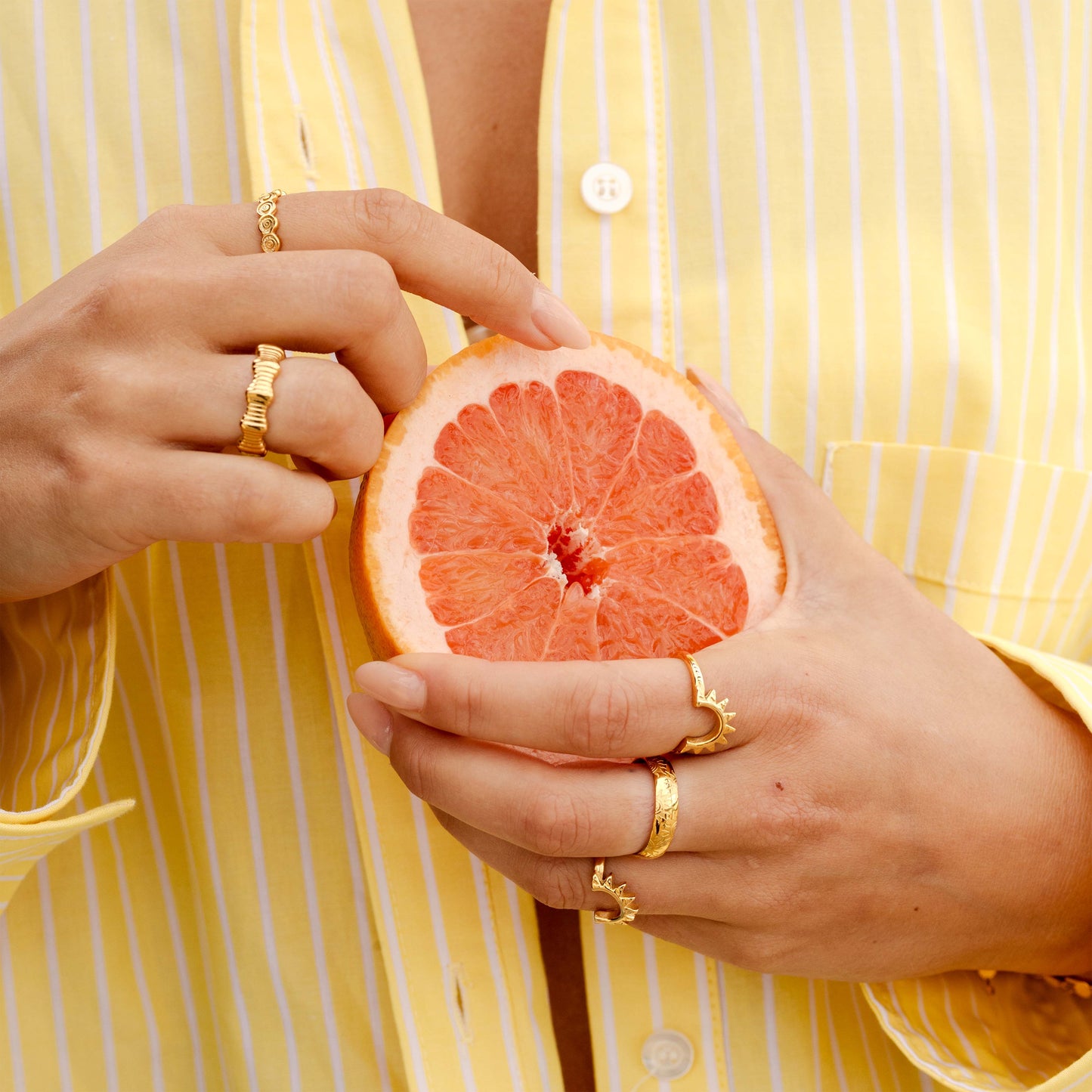 Sun Ray Ring Gold