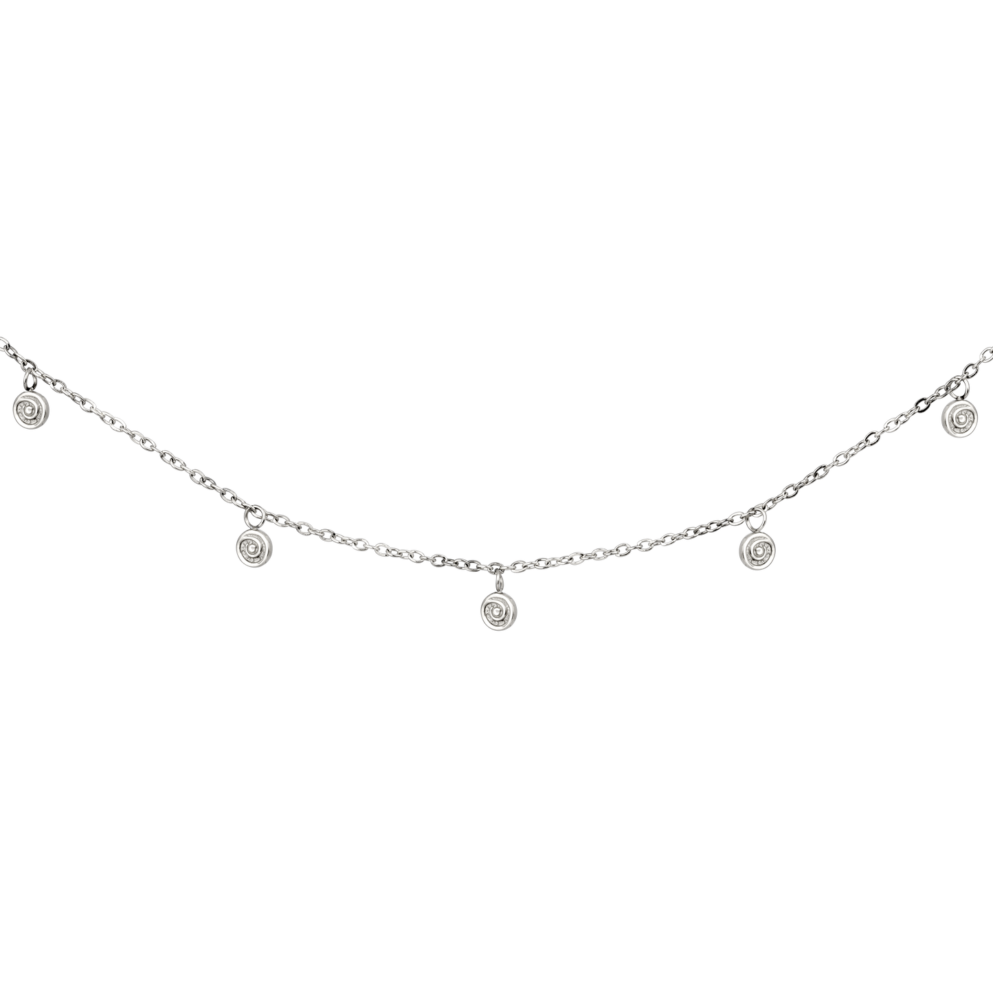 Swirl'n Choker Silber