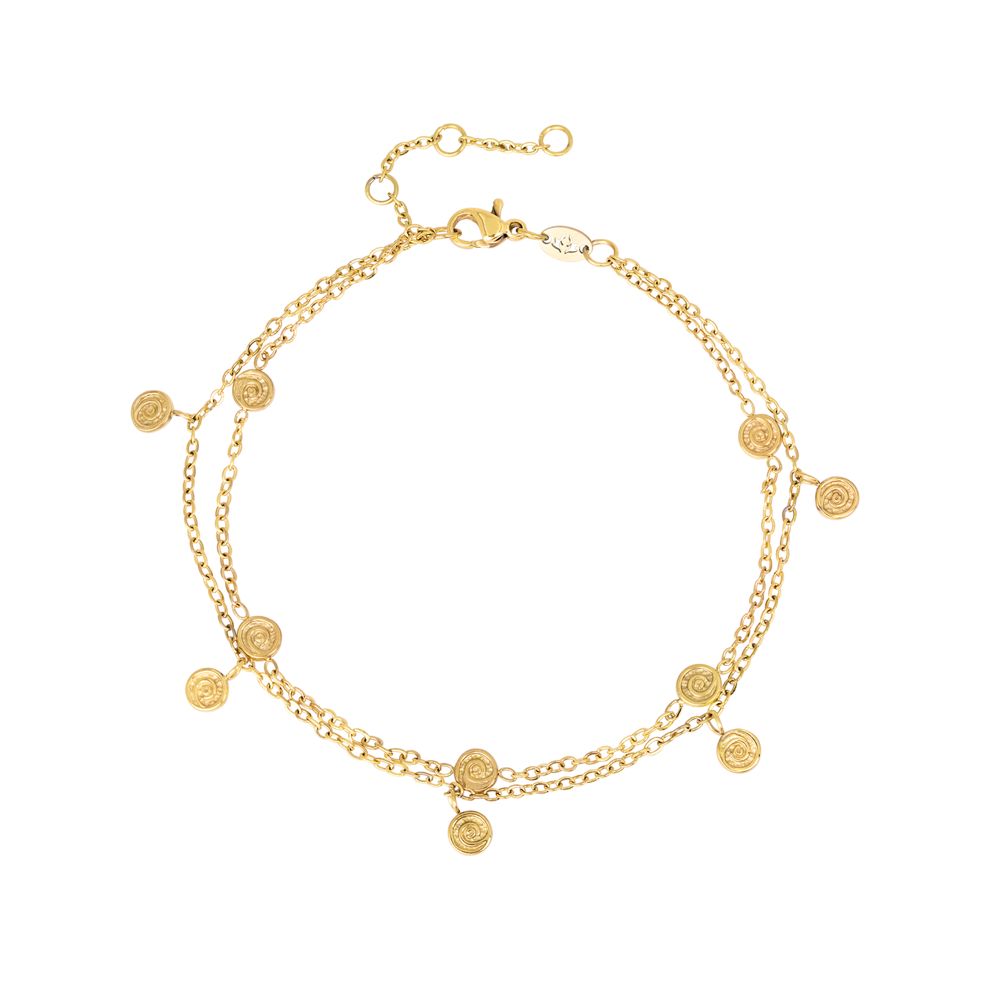 Swirl'n Double Bracelet Gold