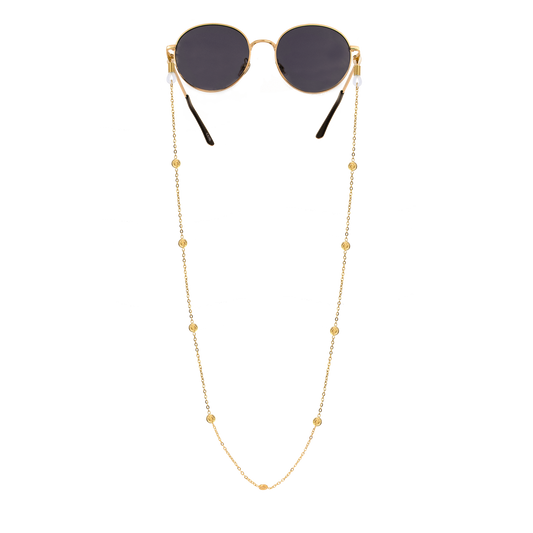 Swirl'n Sunglasses Chain Gold