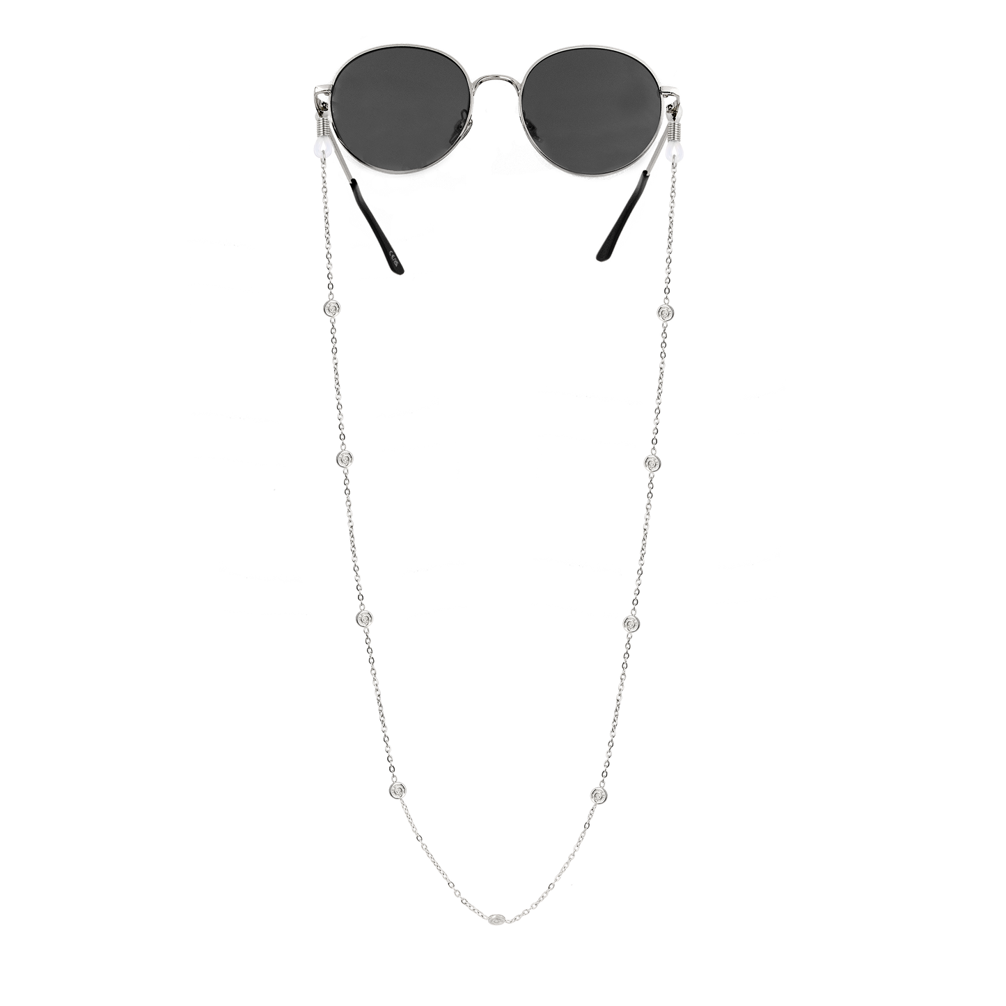 Swirl'n Sunglasses Chain Silber