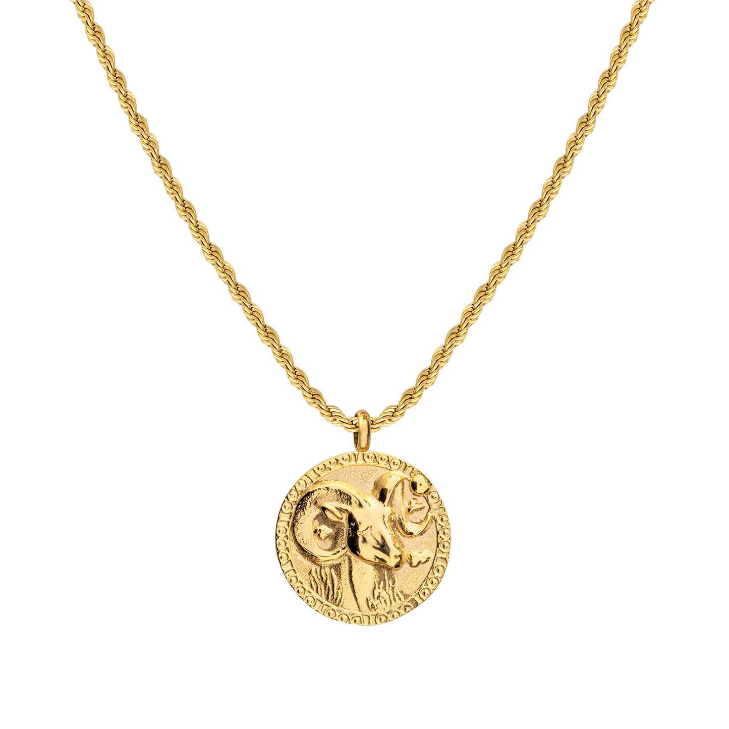 Aries / Widder Necklace Gold