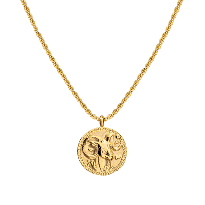 Aries / Widder Necklace Gold