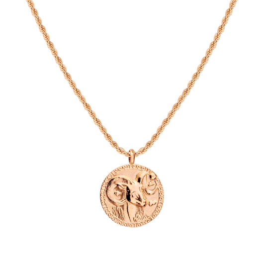 Aries / Widder Necklace Roségold