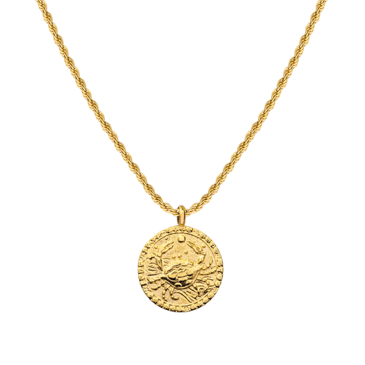 Cancer / Krebs Necklace Gold