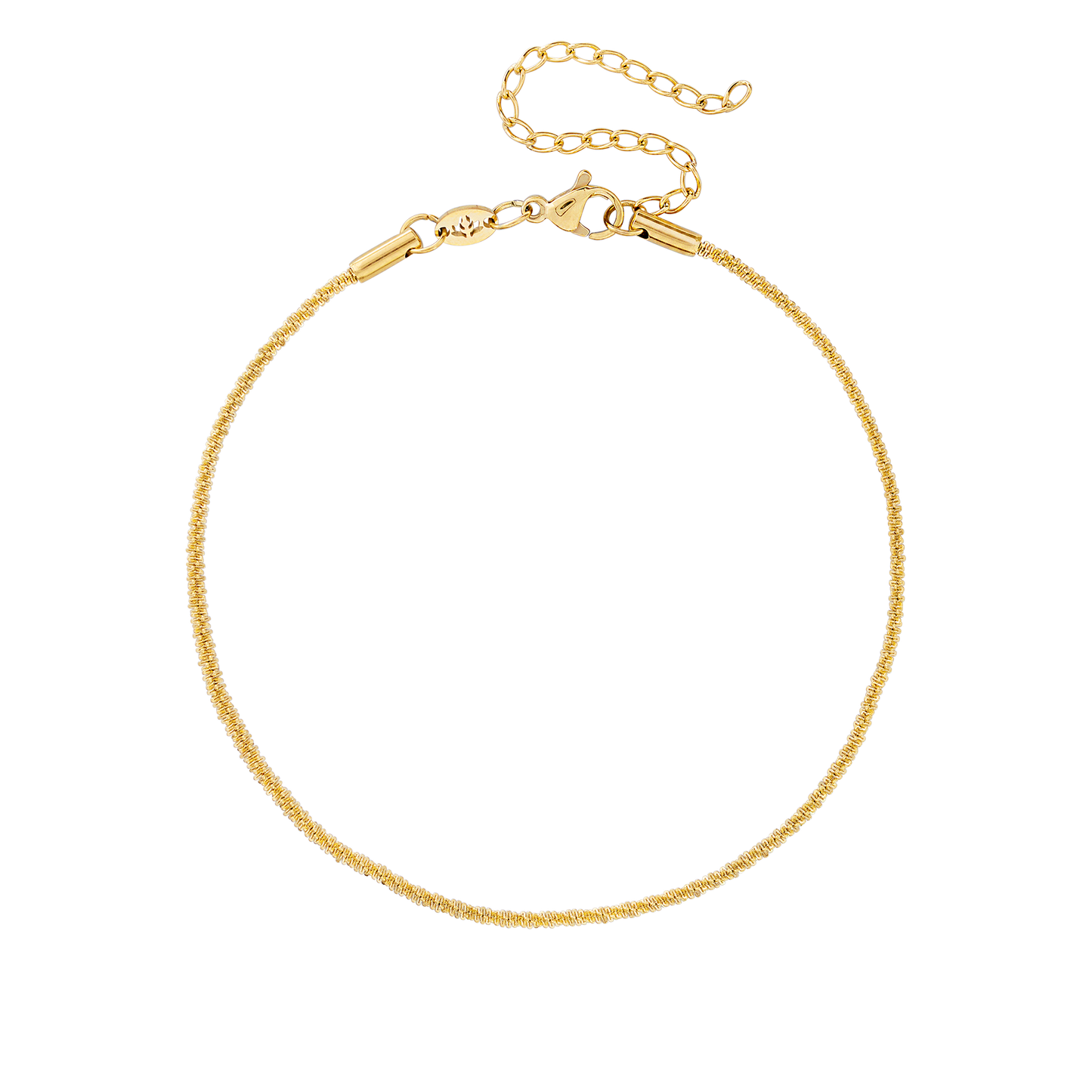 Criss Cross Chain Anklet Gold