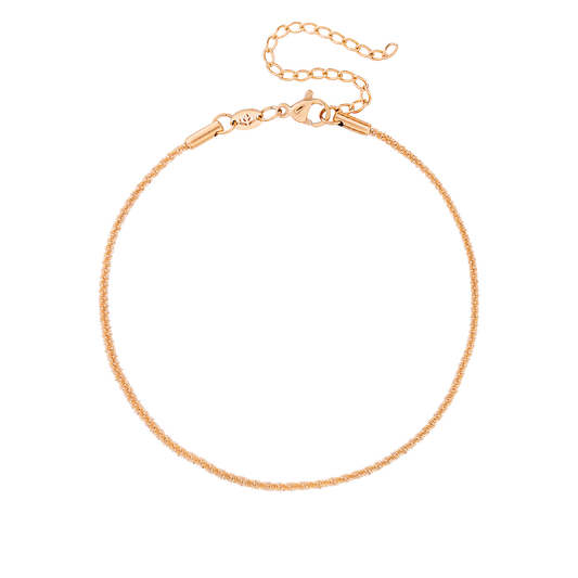 Criss Cross Chain Anklet Roségold