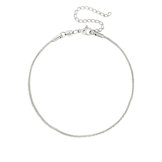 Criss Cross Chain Anklet Silber