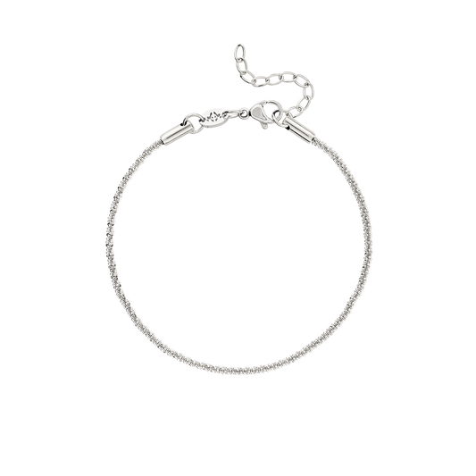 Criss Cross Chain Bracelet Silber