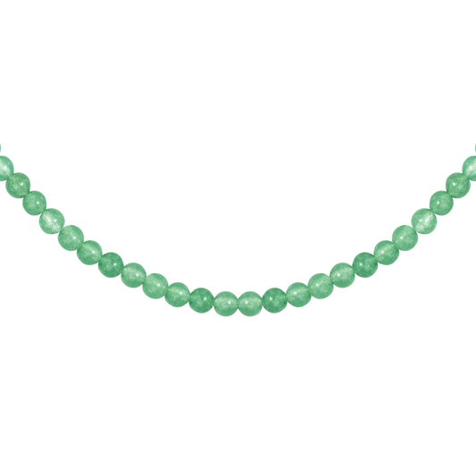 Green Pastel Pearl Necklace Gold