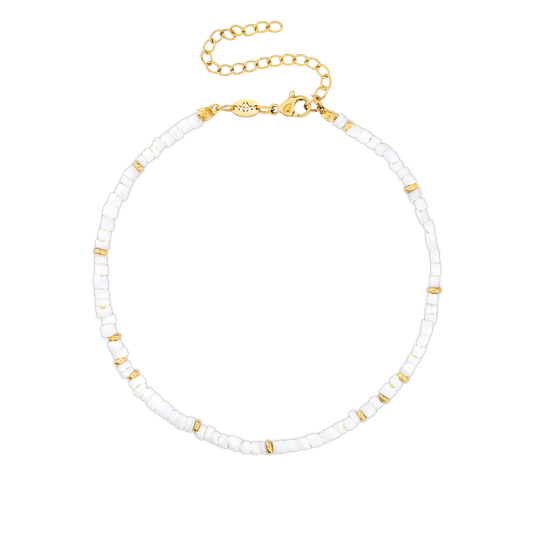 Puka Shell Anklet Gold