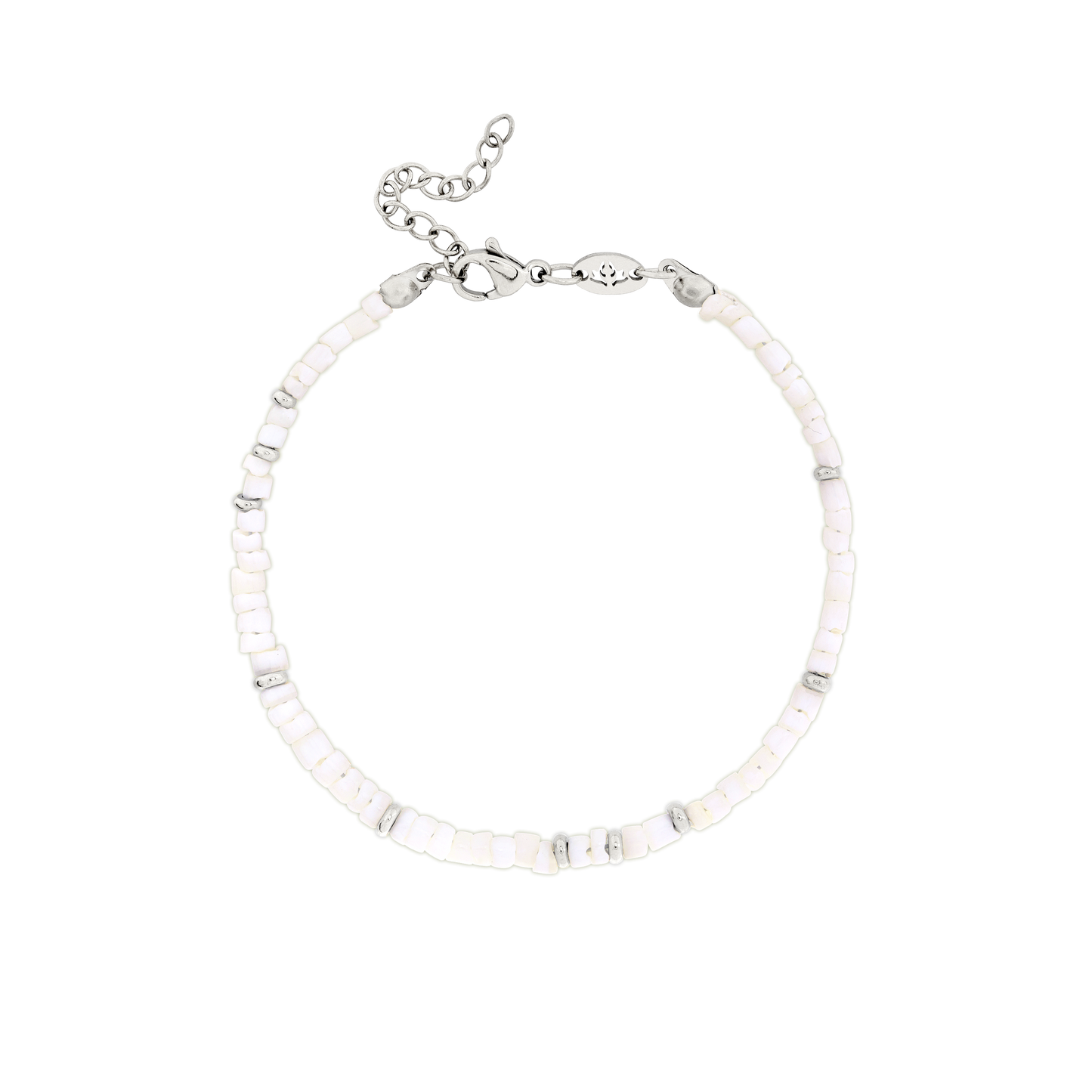 Puka Shell Bracelet Silber