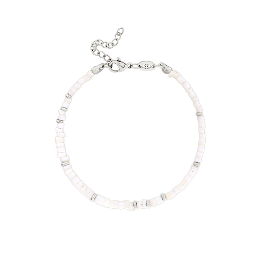 Puka Shell Bracelet Silber